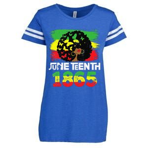 Juneteenth Is My Independence Day Black  Black Pride Enza Ladies Jersey Football T-Shirt