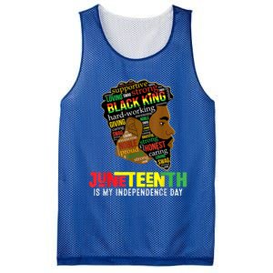 Juneteenth Is My Independence Day Black King Fathers Day Mesh Reversible Basketball Jersey Tank