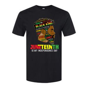 Juneteenth Is My Independence Day Black King Fathers Day Softstyle CVC T-Shirt