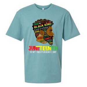 Juneteenth Is My Independence Day Black King Fathers Day Sueded Cloud Jersey T-Shirt