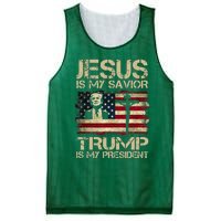 Jesus Is My Savior Trump Is My President Trump 2024 Usa Flag Mesh Reversible Basketball Jersey Tank