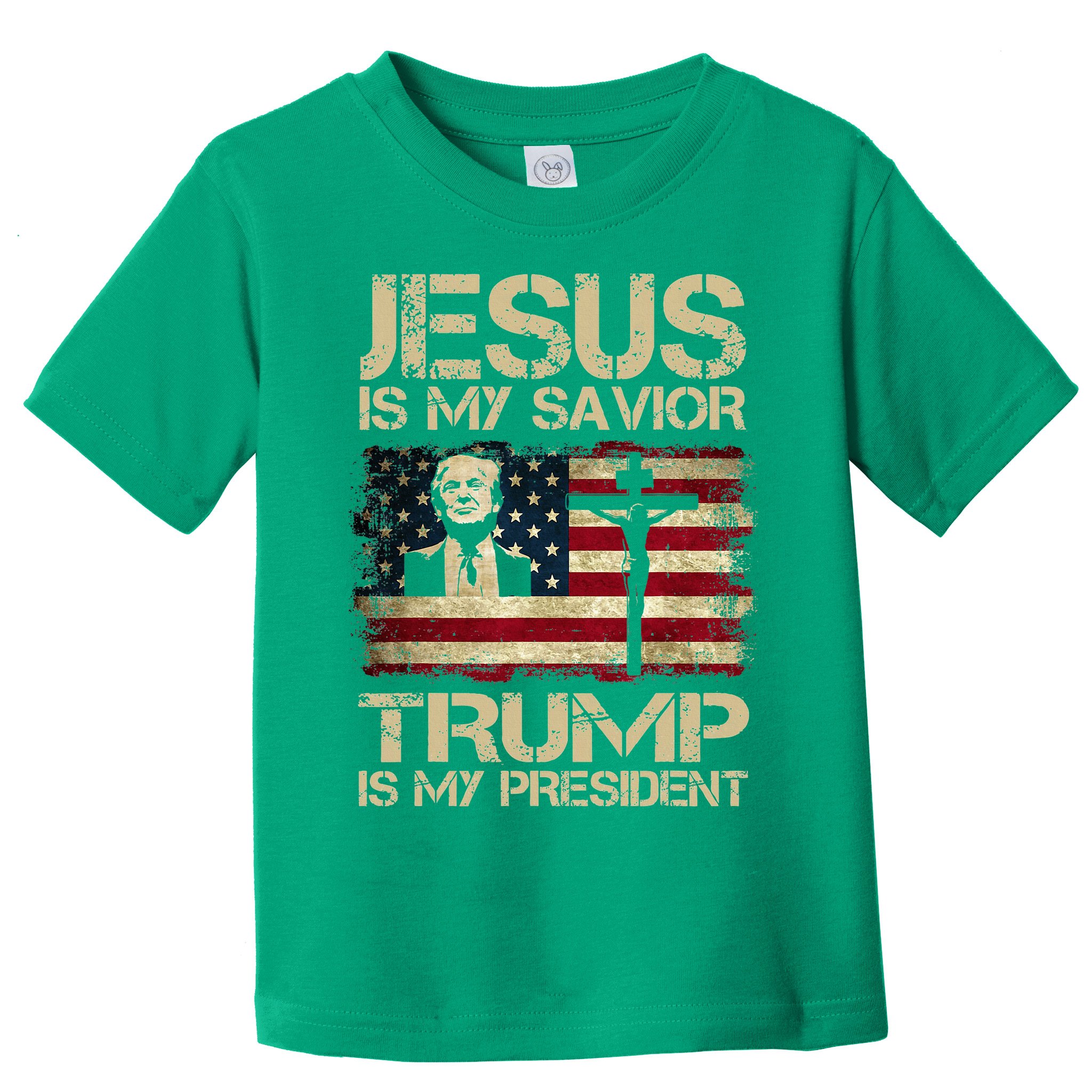 Jesus Is My Savior Trump Is My President Trump 2024 Usa Flag Toddler T-Shirt