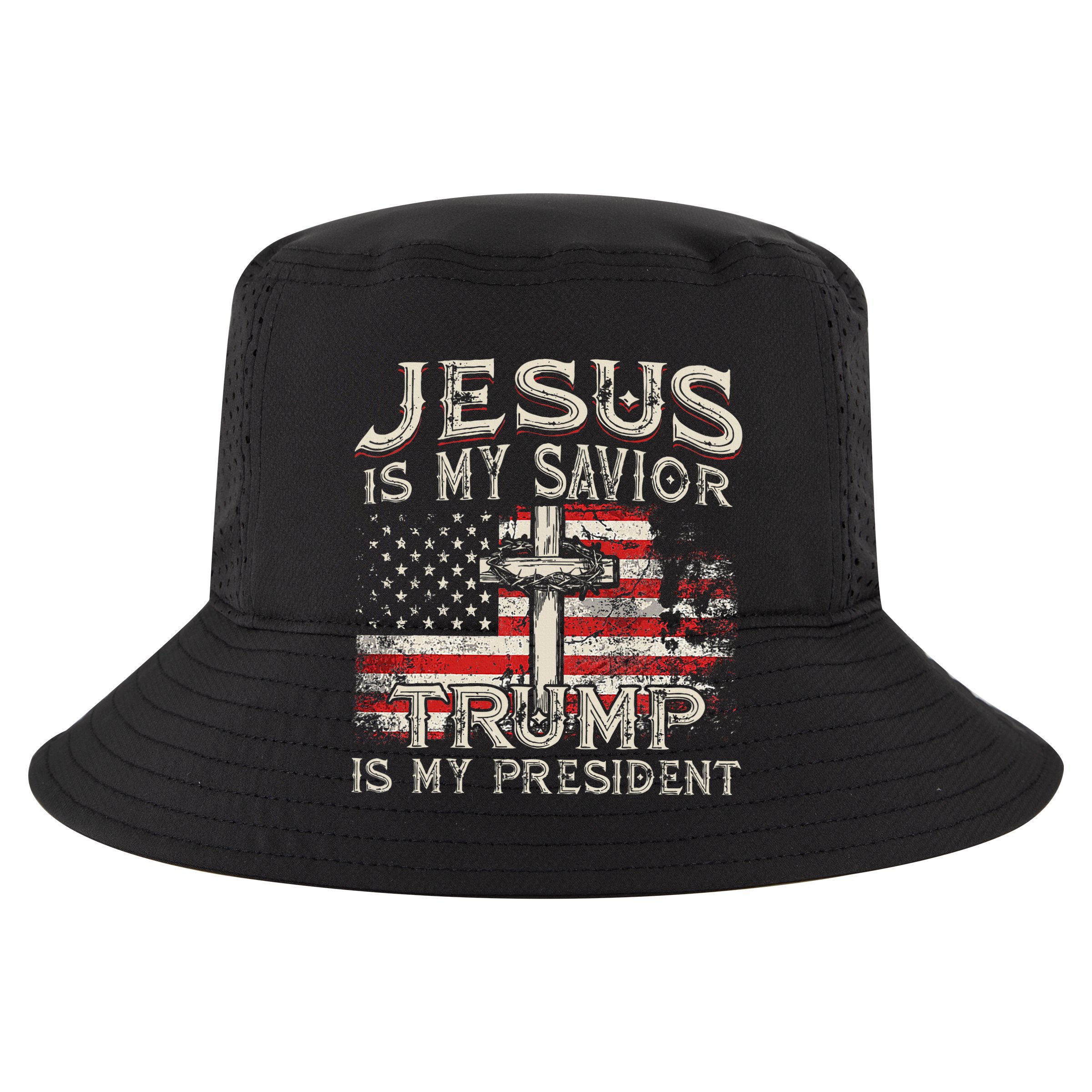 Jesus Is My Savior Trump Is My President American Flag T-Shirt