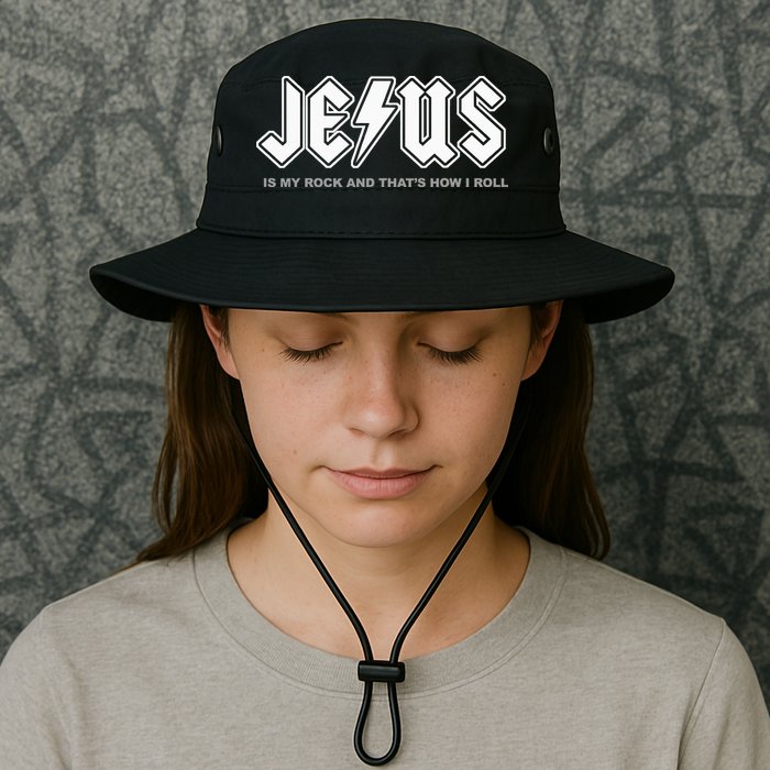 Jesus Is My Rock And That's How I Roll Funny Christian Bucket Hat