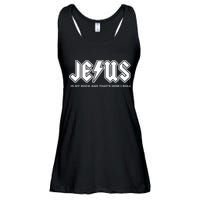 Jesus Is My Rock And That's How I Roll Funny Christian Ladies Essential Flowy Tank