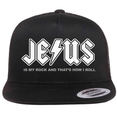 Jesus Is My Rock And That's How I Roll Funny Christian Flatbill Hat