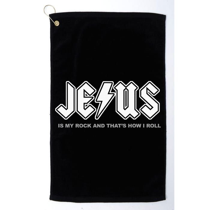 Jesus Is My Rock And That's How I Roll Funny Christian Golf Towel
