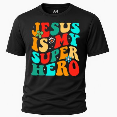 Jesus Is My Superhero Christian Religious Cooling Performance Crew T-Shirt