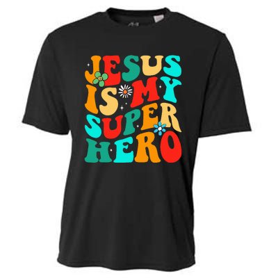 Jesus Is My Superhero Christian Religious Cooling Performance Crew T-Shirt