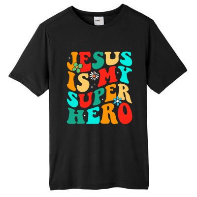 Jesus Is My Superhero Christian Religious Tall Fusion ChromaSoft Performance T-Shirt