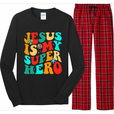 Jesus Is My Superhero Christian Religious Long Sleeve Pajama Set