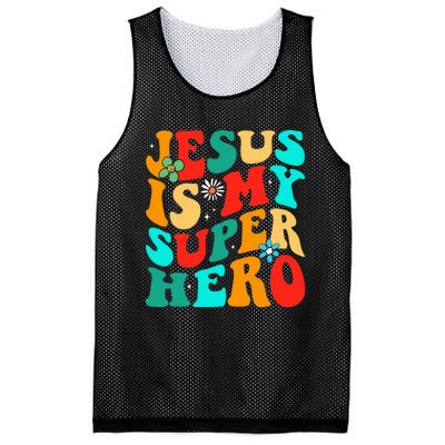 Jesus Is My Superhero Christian Religious Mesh Reversible Basketball Jersey Tank