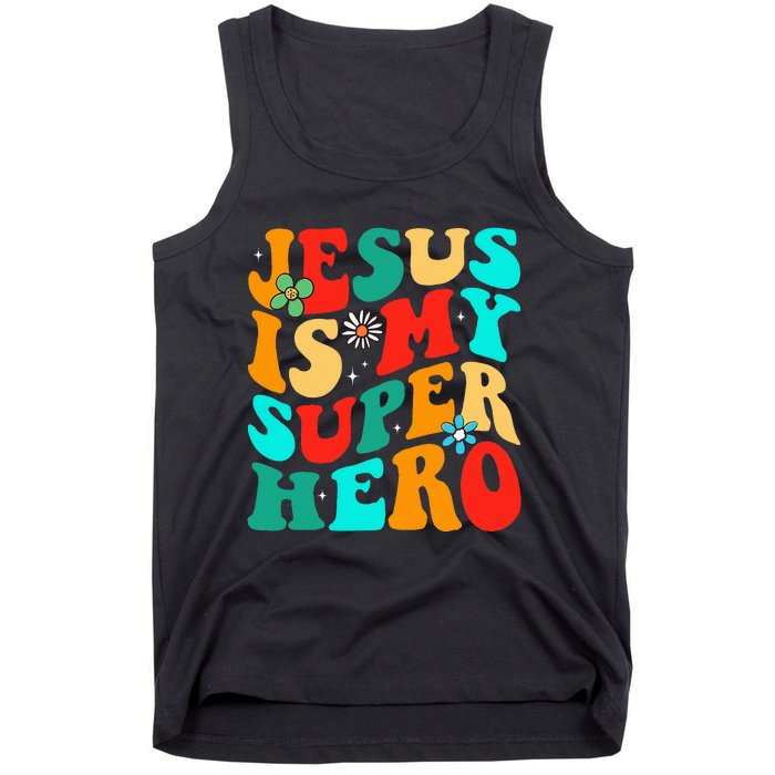 Jesus Is My Superhero Christian Religious Tank Top