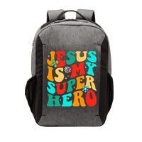 Jesus Is My Superhero Christian Religious Vector Backpack
