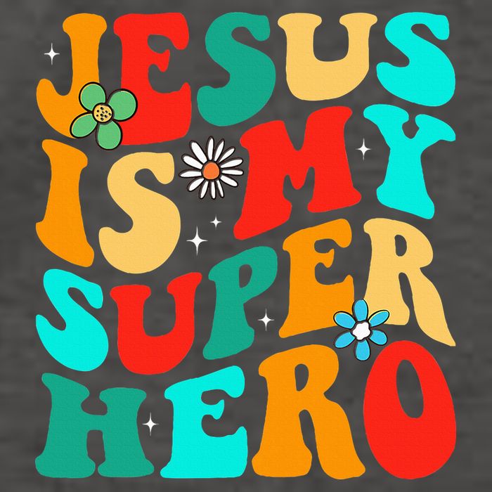 Jesus Is My Superhero Christian Religious Vector Backpack