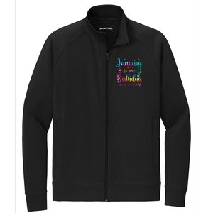 January Is My Birthday Yes The Whole Month Tie Dye Birthday Stretch Full-Zip Cadet Jacket