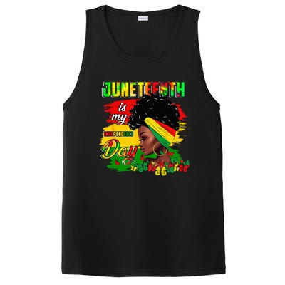 Juneteenth Is My Independence Day Black 4th Of July PosiCharge Competitor Tank