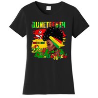 Juneteenth Is My Independence Day Black 4th Of July Women's T-Shirt