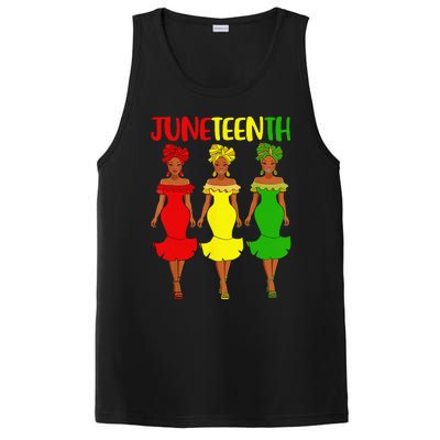 Juneteenth Is My Independence Day Afro Melanin Black Wo PosiCharge Competitor Tank