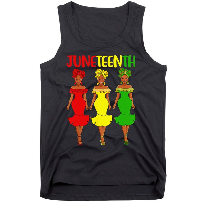 Juneteenth Is My Independence Day Afro Melanin Black Wo Tank Top