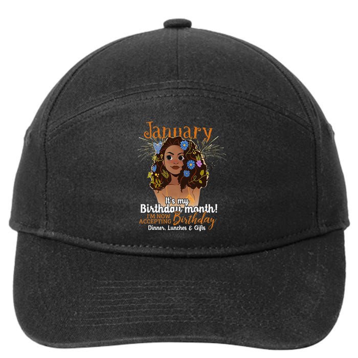 January It's my birthday month for Black Wo 7-Panel Snapback Hat