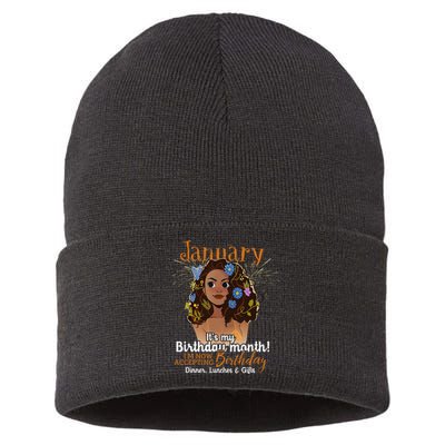 January It's my birthday month for Black Wo Sustainable Knit Beanie