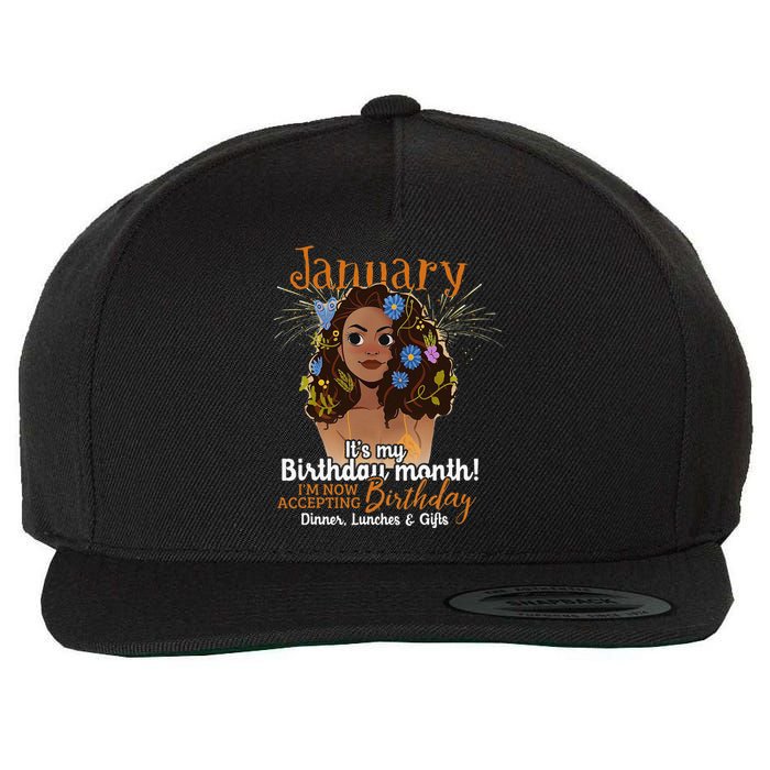 January It's my birthday month for Black Wo Wool Snapback Cap