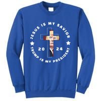 Jesus Is My Savior Trump Is My President 2024 Usa Gift Sweatshirt