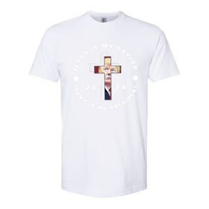 Jesus Is My Savior Trump Is My President 2024 Usa Gift Softstyle CVC T-Shirt