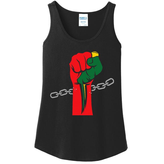 Juneteenth Is My Independence Day Free Black Pride Ladies Essential Tank