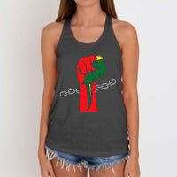 Juneteenth Is My Independence Day Free Black Pride Women's Knotted Racerback Tank