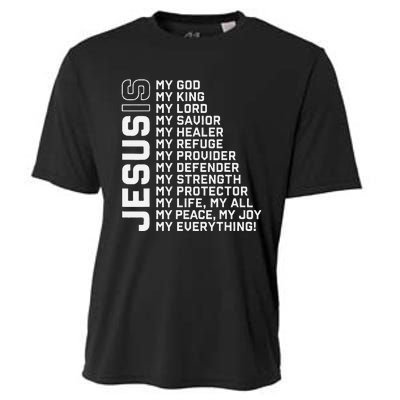 Jesus Is My God My King My Lord My Savior Christian Cooling Performance Crew T-Shirt