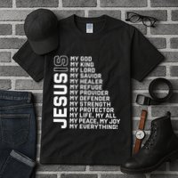 Jesus Is My God My King My Lord My Savior Christian Tall T-Shirt
