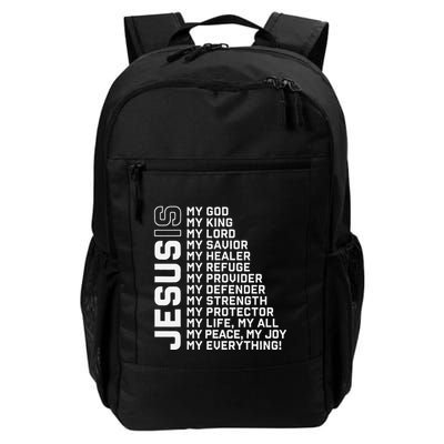 Jesus Is My God My King My Lord My Savior Christian Backpack