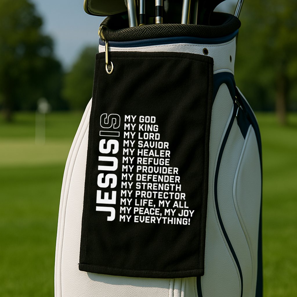 Jesus Is My God My King My Lord My Savior Christian Golf Towel
