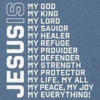 Jesus Is My God My King My Lord My Savior Christian Garment-Dyed Sweatshirt