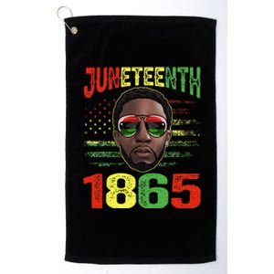 Juneteenth Is My Independence Day Black King Fathers Day Platinum Collection Golf Towel