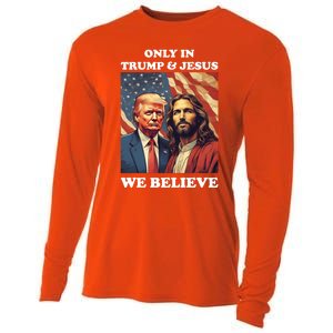 Jesus Is My Savior Trump Is My President Pro Republican 2024 Meaningful Gift Cooling Performance Long Sleeve Crew