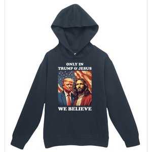 Jesus Is My Savior Trump Is My President Pro Republican 2024 Meaningful Gift Urban Pullover Hoodie