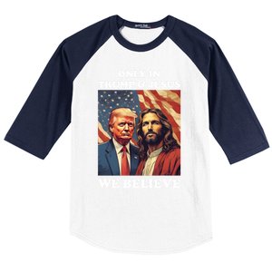 Jesus Is My Savior Trump Is My President Pro Republican 2024 Meaningful Gift Baseball Sleeve Shirt