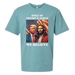 Jesus Is My Savior Trump Is My President Pro Republican 2024 Meaningful Gift Sueded Cloud Jersey T-Shirt