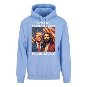 Jesus Is My Savior Trump Is My President Pro Republican 2024 Meaningful Gift Unisex Surf Hoodie