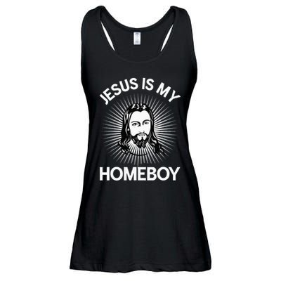 Jesus Is My Homeboy Funny Christian Bible Ladies Essential Flowy Tank