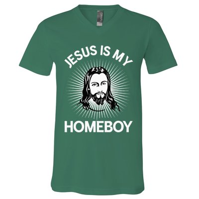 Jesus Is My Homeboy Funny Christian Bible V-Neck T-Shirt