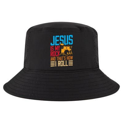 Jesus Is My Rock And That Is How I Roll Christian Cool Comfort Performance Bucket Hat