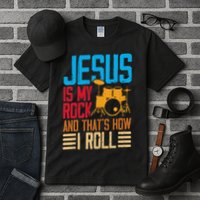 Jesus Is My Rock And That Is How I Roll Christian Tall T-Shirt