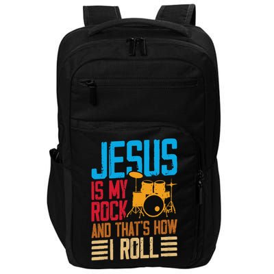 Jesus Is My Rock And That Is How I Roll Christian Impact Tech Backpack