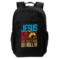 Jesus Is My Rock And That Is How I Roll Christian Backpack