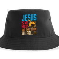 Jesus Is My Rock And That Is How I Roll Christian Sustainable Bucket Hat