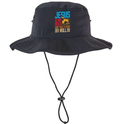 Jesus Is My Rock And That Is How I Roll Christian Legacy Cool Fit Booney Bucket Hat